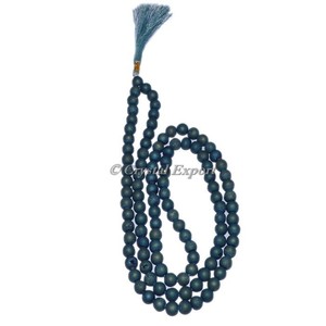 Jap Mala de Ágata Druzy Azul Claro Plateado - Product Image 1