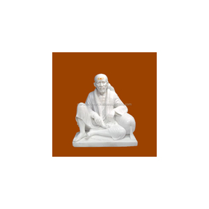 Estatua de Sai Baba en Mármol Blanco de Makrana - Product Image 1