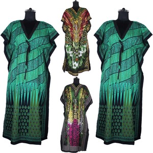Robe longue imprimée sans manches, Kaftan/Abaya, pour femmes, nouveauté - Product Image 1