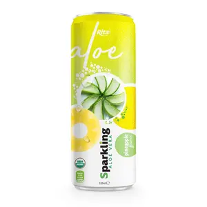 OEM, ODM Wholesaler Soft Drink 320ml Canned Sparkling Aloe Vera With Grapefruit