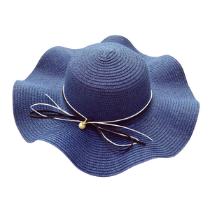 Perle Décoration Nouveau Parasol Dames Plage Chapeaux <span class=keywords><strong>De</strong></span> <span class=keywords><strong>Paille</strong></span> pour Femmes Chapeaux <span class=keywords><strong>De</strong></span> Mode Avec Perle Décoration - Product Image 3