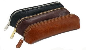 ปากกาพร้อมซิปปิดคุณภาพสูงของแท้หนัง,กระเป๋าดินสอกระเป๋าเครื่องเขียน - Product Image 2