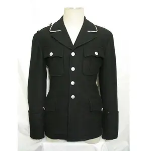 高品质黑色羊毛布制服束腰外衣和马裤军官高品质整体销售价格制造战术制服