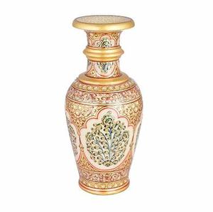 Hecho a mano Vintage Navidad KALAMKARI florero hogar decorativo latón nuevo diseño de latón vivero paquete bolas piso recubierto de polvo - Product Image 3