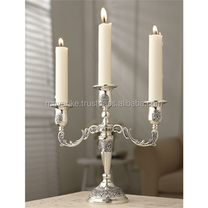 Customized 5 Arms Metal <b>Candelabra</b> Silver Finished Floor <b>Candelabra</b> for Home Wedding and Christmas Decorations - Product Image 3