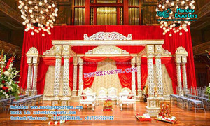 Mandap de mariage traditionnel du sud de l'Inde, décoration de mandap de mariage du sud de l'Inde, derniers modèles de mandaps de mariage, événement au Nouveau-Mexique - Product Image 2