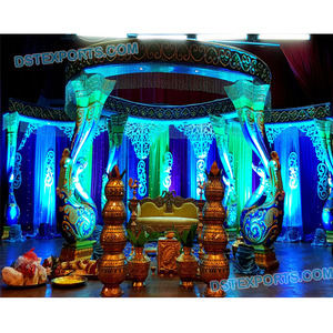 Mandaps de mariage traditionnels de style paon du Sri Lanka, fabuleux mandaps de mariage hindou, fabricant WASHINGTON - Product Image 1