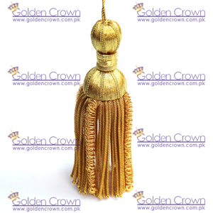 พู่ตกแต่งลวดทองแท่งพู่หนอนผีเสื้อขอบทองแท่ง - Product Image 4