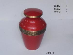 Urna Funeraria de Latón Fundido Pintada en un Solo Tono de Alta Calidad, También Disponible en Aluminio, Recipientes para Urnas de Mascotas a Precio de Mayoreo - Product Image 3