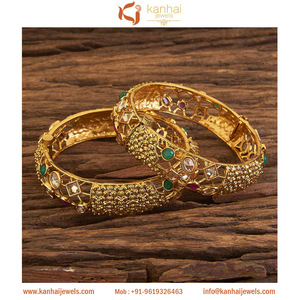 Bracelets classiques combinables en acier inoxydable, avec plaqué or, 17317 rubis green - Product Image 1