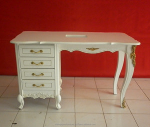 Meuble professionnel mongol blanc, 4 tiroirs, meuble de Salon, manucure, blanc, style Baroque - Product Image 2
