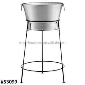 Hielera Doble con Soporte, Acabado en Bronce Antiguo, Enfriador de Vino Moderno con Soporte - Product Image 6