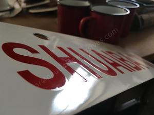 Tùy Chỉnh Kim Loại Thủ Công Mỹ Nghệ Tên Tấm Dấu Hiệu Lụa Màn Hình In Ấn Logo Thủy tinh Men Đường Dây Truyền Tải Mô Hình Sắt Chết Cắt Mảng Bám - Product Image 4