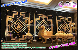 แผงฉากหลังแกะสลักไฟเบอร์กลาสสีสันทันสมัยสำหรับตกแต่งเวทีงานแต่งงาน คุณภาพพรีเมียม ขนาดสั่งทำได้ - Product Image 2