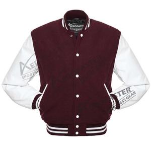 Chaquetas Varsity de Lana Completa para Hombre de la Mejor Calidad, Bordado de Béisbol Invernal, Forro de Lana Tejida Transpirable y Ecológico - Product Image 2