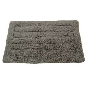 Tapis de bain gris à rayures en coton lavable en machine Tapis de sol de cuisine - Product Image 3