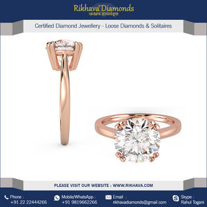 Anillo de diamantes de oro rosa de 18kt para mujer, venta al por mayor, para compromiso, boda, regalo, fiesta o aniversario - Product Image 5
