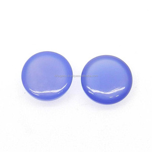 Calcedonia azul 11mm cabujón redondo 4,35 Cts piedra preciosa natural suelta para joyería - Product Image 2
