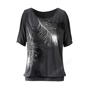 Camiseta de manga corta con capucha para mujer, ropa femenina, de verano, de talla grande - Product Image 5