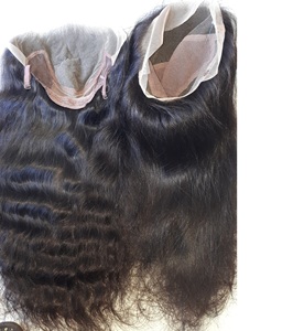 วิกผมจริงทรงยาวมีลูกไม้สีใสมีลอน - Product Image 2