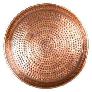 Plaque de chargeur ronde en métal Antique, en cuivre, pour événements de mariage - Product Image 1