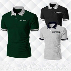 2025 chemise de travail à manches courtes pour hommes conception de Logo personnalisé 100% coton pour polo avec rayures colorées style golf - Product Image 1