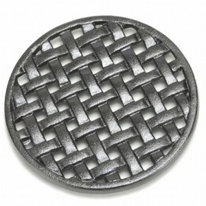 Salvamanteles de lujo antiguo gris de Metal de aluminio forma redonda mesa de cocina usada salvamanteles decorativo de lujo - Product Image 1