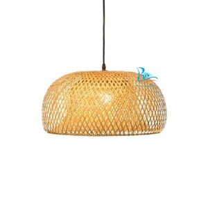 Double abat-jour rond en bambou pour la décoration de la maison abat-jour en osier couverture de lampe en rotin du Vietnam - Product Image 1