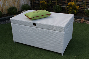 Coffre de jardin extérieur en poly rotin de conception classique - Product Image 5