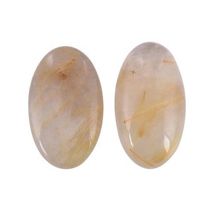 อัญมณีสีทองธรรมชาติที่สวยงามอัญมณีหลวมทำด้วยมือ925เครื่องประดับเงินสเตอร์ลิงสีเหลือง20มม. 8มม. เหมาะสำหรับเป็นของขวัญ - Product Image 1