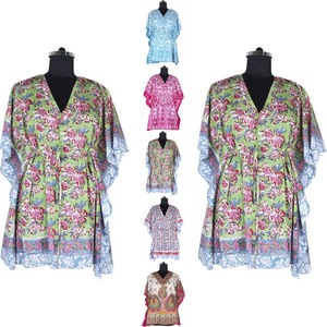 Women Soft Silk Printed Maxi Short <b>Kaftan</b> <b>for</b> Wholesale - Product Image 1