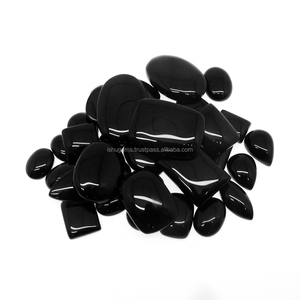 Pierres précieuses naturelles onyx noir, vente en gros, 39 pièces, forme libre, mélange de forme gratuit, IG8819, 100 Gms - Product Image 3