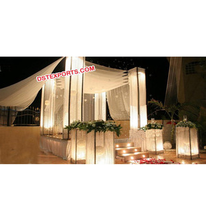 Mandril de cristal de boda ruso, hermoso Cristal de boda, cuatro pilares, Metal - Product Image 1