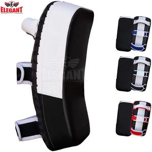 แผ่นเตะมวยหนัง PU,ออกแบบได้ตามต้องการพร้อมพื้นผิวที่เจาะแบบโค้งใช้สำหรับฝึกต่อยมวยและเตะมวย - Product Image 6