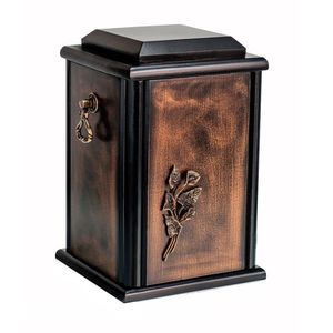Urna de cremación de madera rosa, suministros funerarios, Brassworld, India - Product Image 2