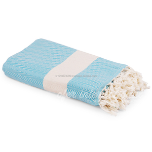 Couverture en coton turc rose vif à chevrons Couverture de pique-nique ou de plage Couverture de lit à usage multiple Couverture de jet classique - Product Image 4