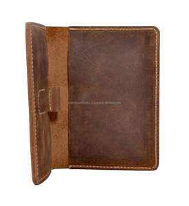 Venta al por mayor hecho a mano Vintage cuero genuino marrón puro nuevo pasaporte tarjeta de crédito Id titular dinero monederos gran soporte plegable - Product Image 2