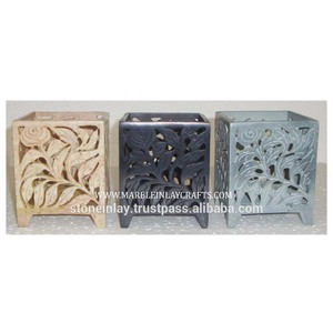 Meilleur brûleur à mazout aromatique en stéatite décorative pour la maison sculpture sur design rond brûleur à mazout de table doué et produit de décoration - Product Image 1