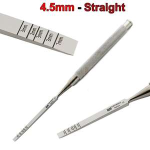 4 Pcs Dental Stainless Steel Bone Splitting <strong>Chisels</strong> Straight and Curved Surgical Instruments for <strong>Cleaning</strong> &amp; Filling Teeth - Product Image 3