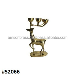 เชิงเทียนโลหะอะลูมิเนียมสำหรับตกแต่งโต๊ะเทียนกวางเรนเดียร์อินเดีย - Product Image 5