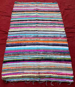 Bohemian Chic Rag Woven Alfombras decorativas para el piso Uso en el hogar Chindi Rug Mat Collection - Product Image 5