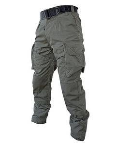 Pantalon cargo unisexe en coton épais Pantalon de travail pour homme brodé imperméable Style droit pour enfants - Product Image 5