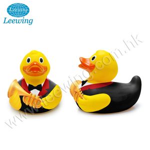 Canard en caoutchouc jaune, batteur de rock en plastique, cadeau promotionnel - Product Image 5