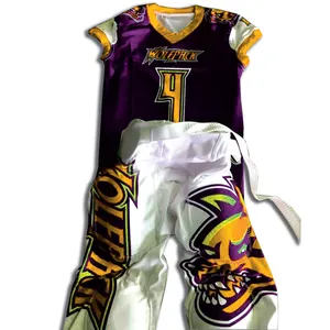 Wholesale <b>Cheap</b> American <b>Football</b> Uniform Latest Designs Breathable for Youth Adult Featuring National Team Sublimated Design - Product Image 1