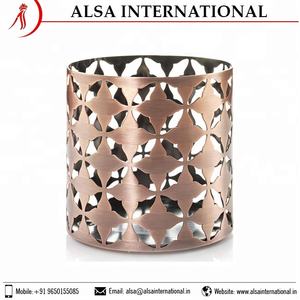 Portavelas de hierro hecho a mano con patrón personalizado para decoración del hogar, uso navideño, tamaño personalizado disponible en stock - Product Image 3