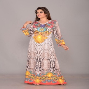 Caftán/caftán con estampado Digital real bordado a mano, diseño Vintage y de alta demanda, fabricado recientemente, venta al por mayor - Product Image 3