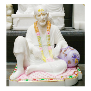 Handcrafted Dwarkamai Marble Shirdi Sai Baba Statue - Product Image 1