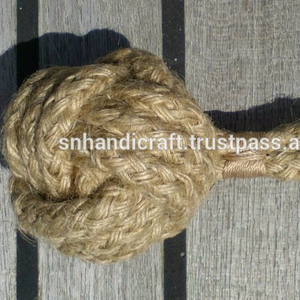 Nautical Rope Keyring Natural Jute Rope Keychain Handmade Happiness - Product Image 1