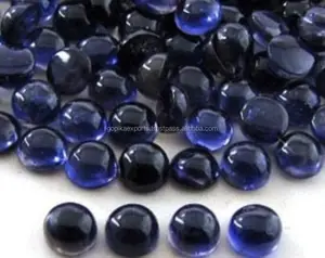 Natural Iolite Round Shape Cabochon Cut Loose Gemstones Blue Color 7MM Semiprecious Supplier At Wholesale Factory Price Stones