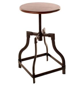 Taburete de Bar de hierro de estilo moderno ajustable al por mayor cabinas Oficina hogar sala de estar taburete industrial negro en color tapa de madera - Product Image 1